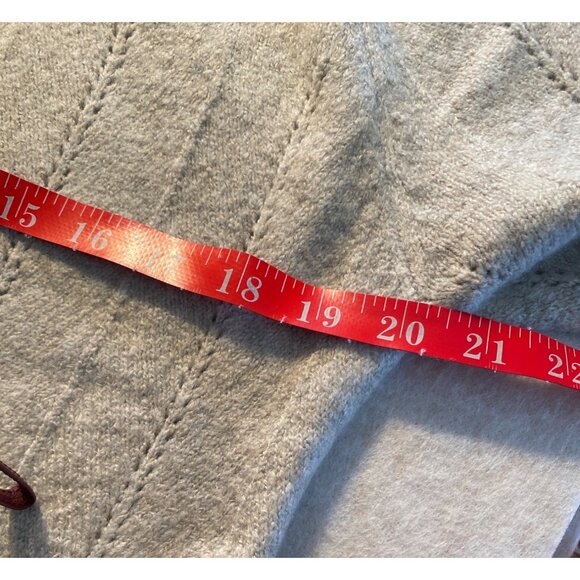 Briggs Beige Button-Up Cardigan Sweater M Women Soft Ribbed Fabric Brown Buttons - Picture 11 of 11